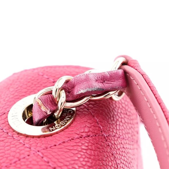 CHANEL COCO Mark top handle Handbag A93659 2WAYShoulder pink Caviar skin Women - Picture 6 of 12